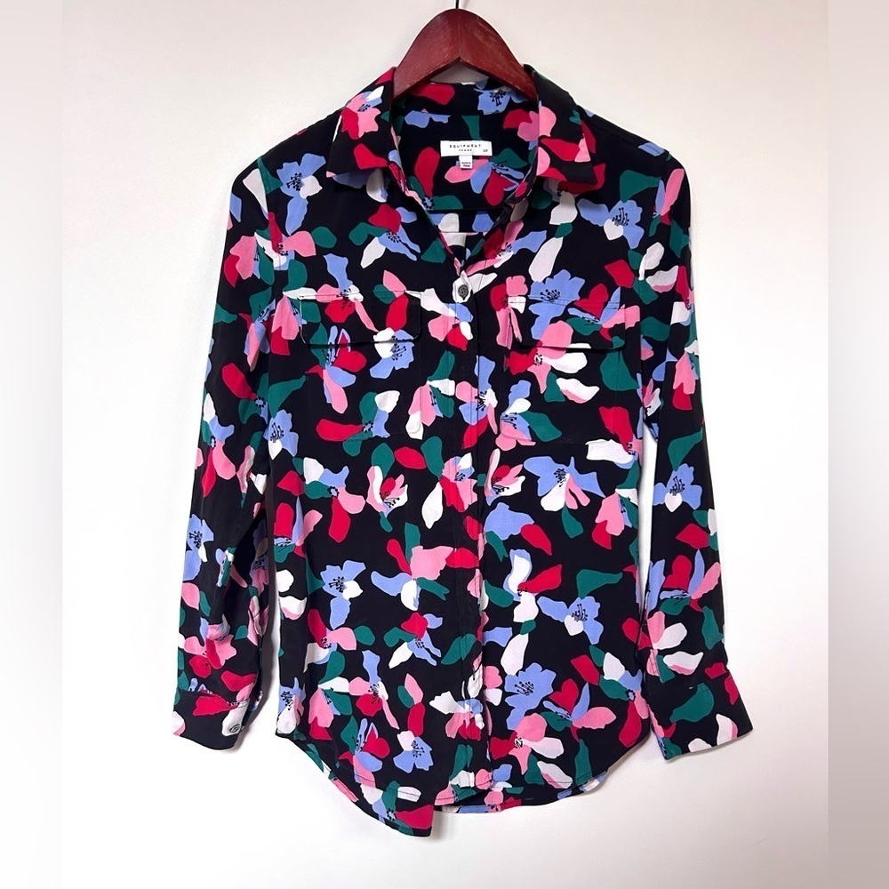 Equipment Silk Eclipse Blouse Print Pattern Size … - image 5
